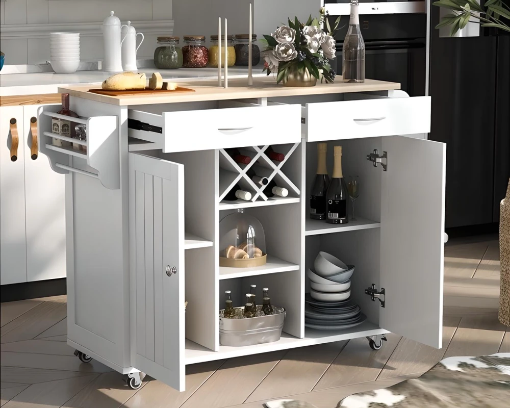 kitchen island cart with wheels